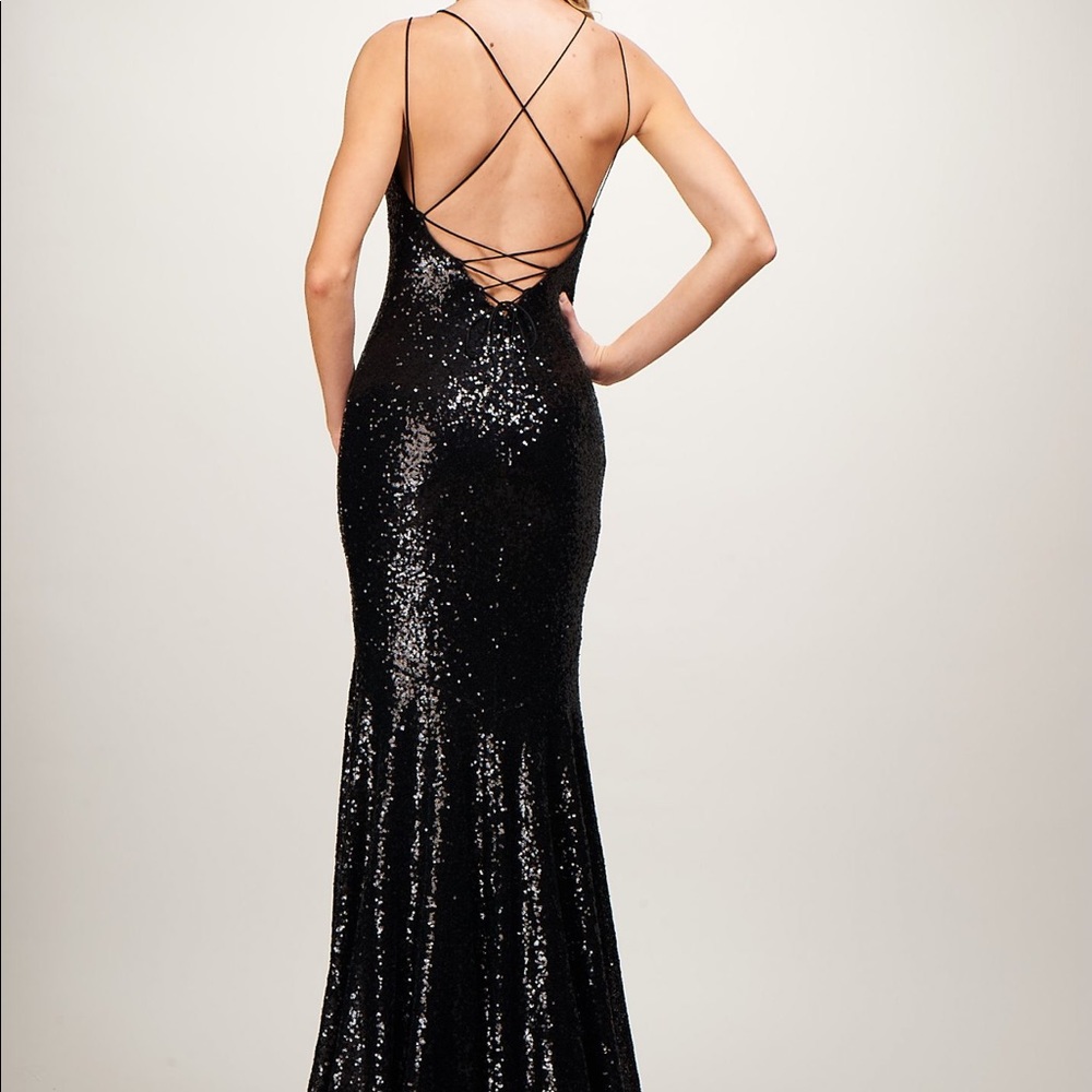 Theia Jessica Bridesmaid Dress (MATTE  GOLD) NEW